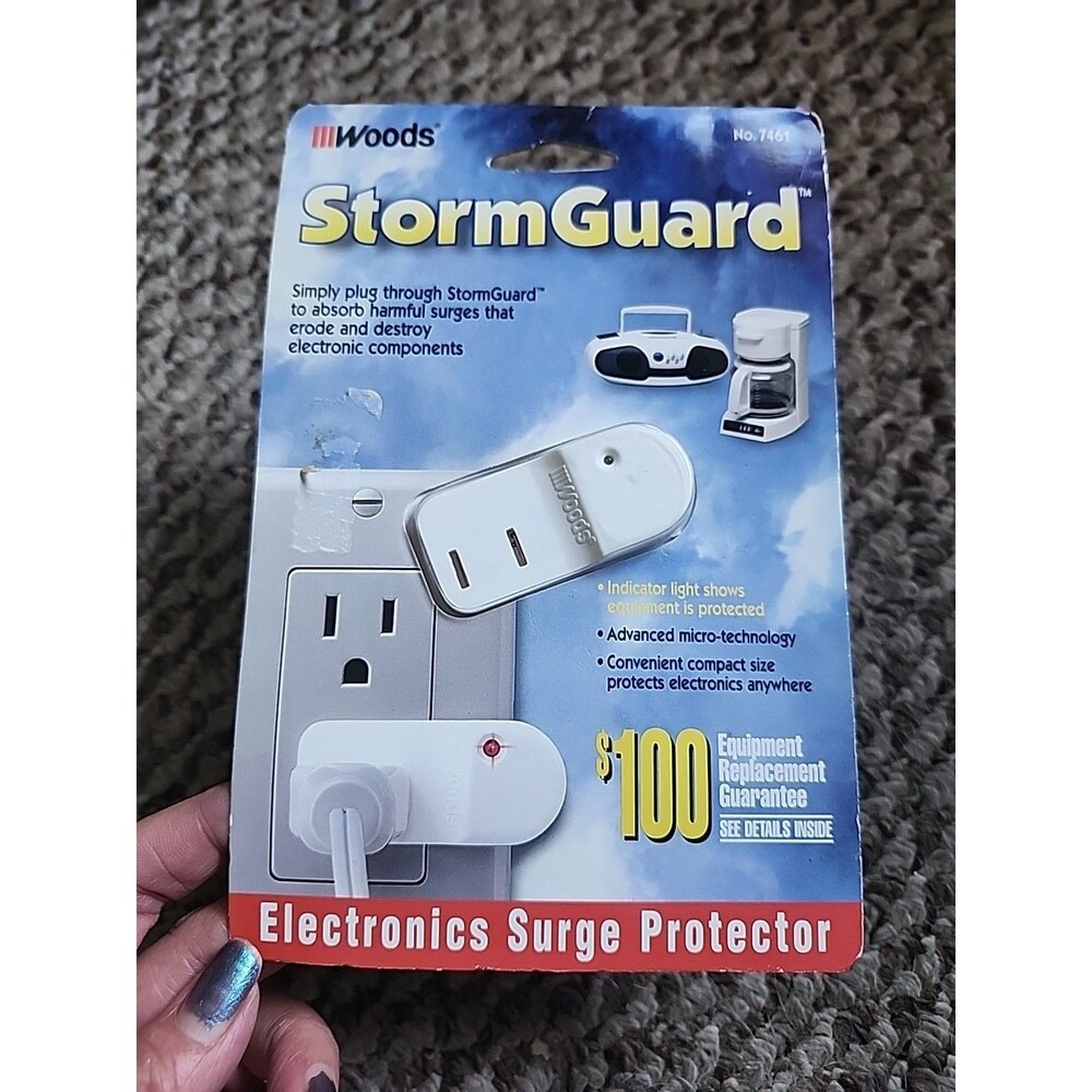 Storm Guard Electronics Surge Protector #7461 2 Line Protection Max 6000 Volts